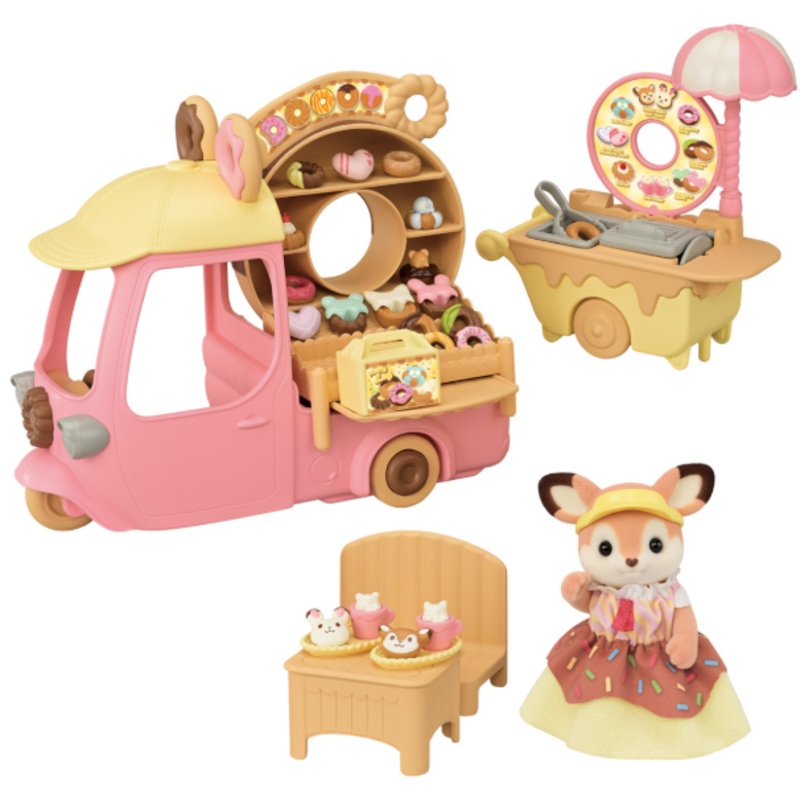 Calico Critters Dip Dip Donuts Wagon