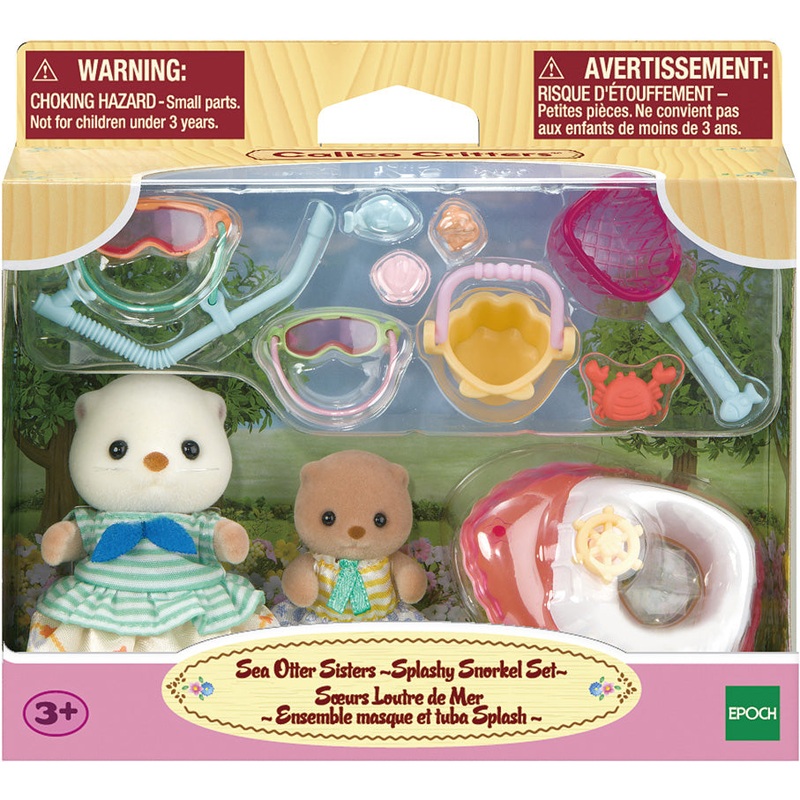 Calico Critters Sea Otter Sisters Splashy Snorkle Set