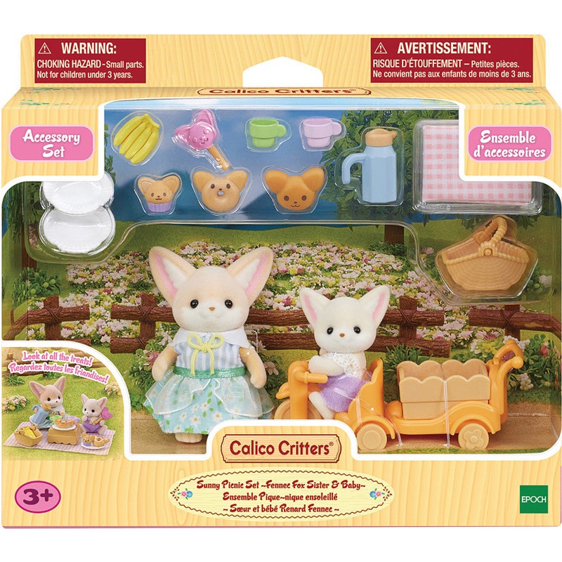 Calico Critters Sunny Picnic Set Fennec Fox Sister