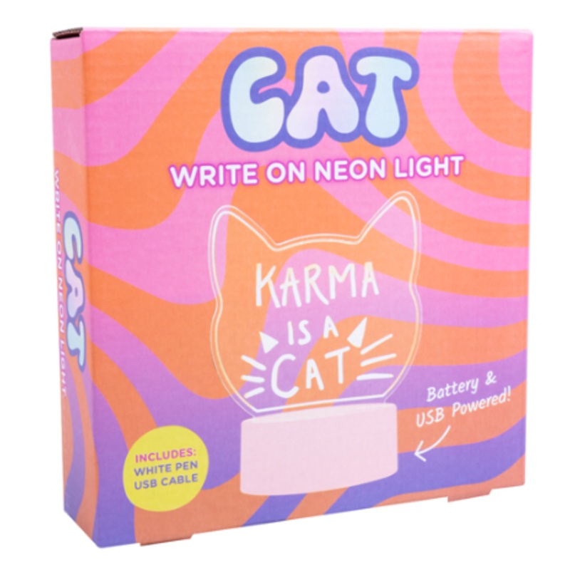 Cat Acrylic Light Up Sign