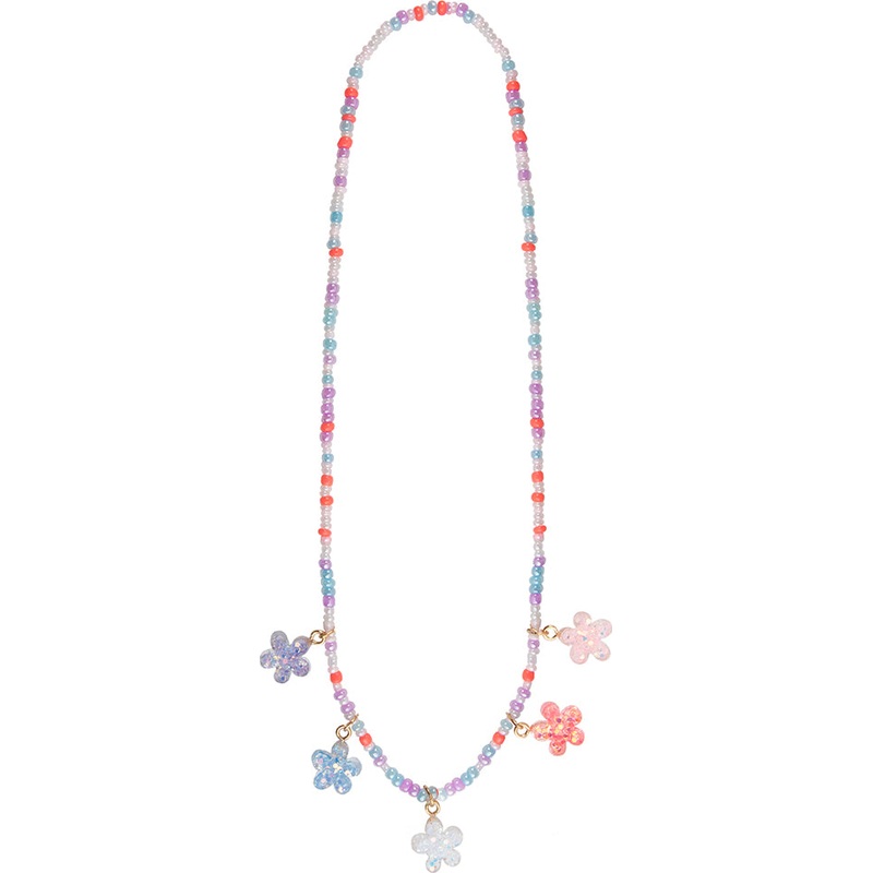 Boutique Shimmer Flower Necklace
