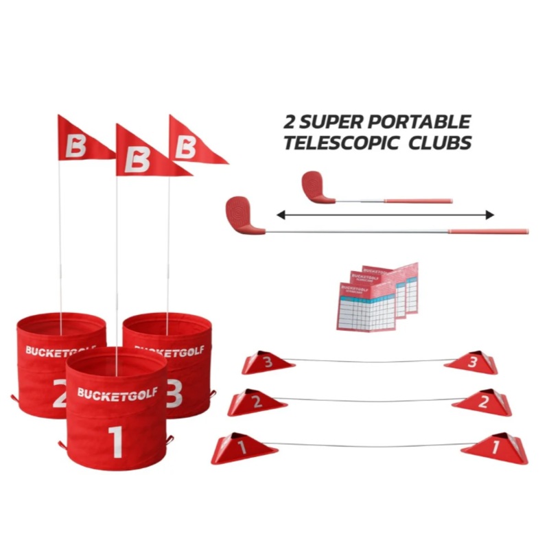 Bucket Golf Bundle 3 Hole W/ 2 Clubs
