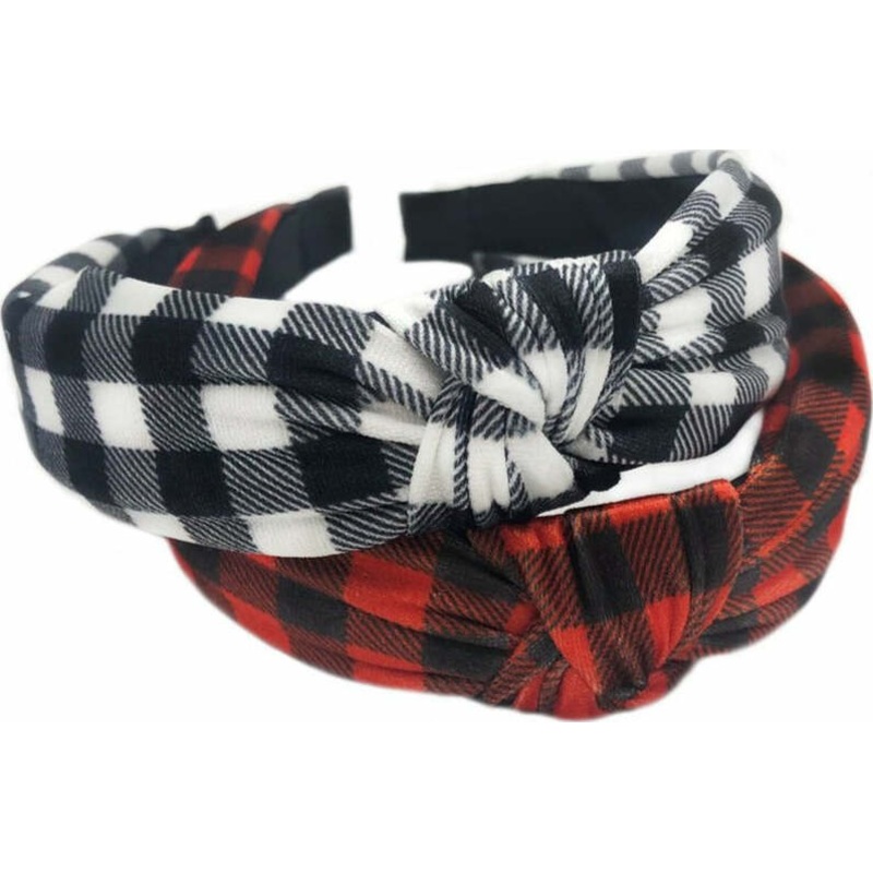 Buffalo Plaid Knot Headbands (sold individually)