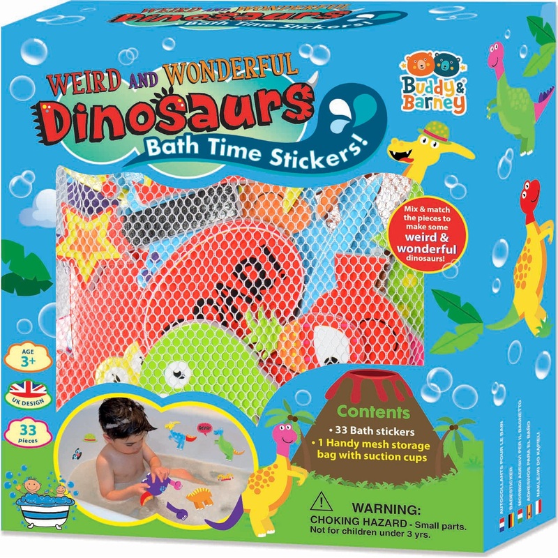 Bath Time Stickers Weird and Wonderful Dinosaurs
