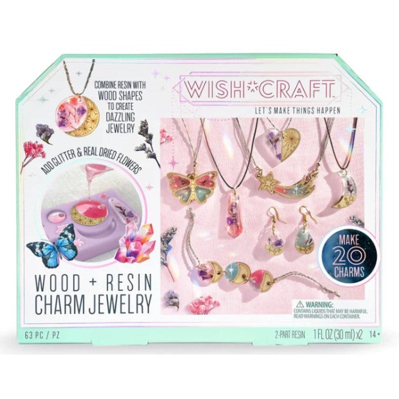 Wood and Resin Charm Jewelry