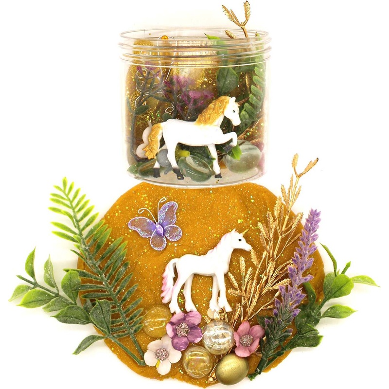 Unicorn Play Dough Macaron Jar