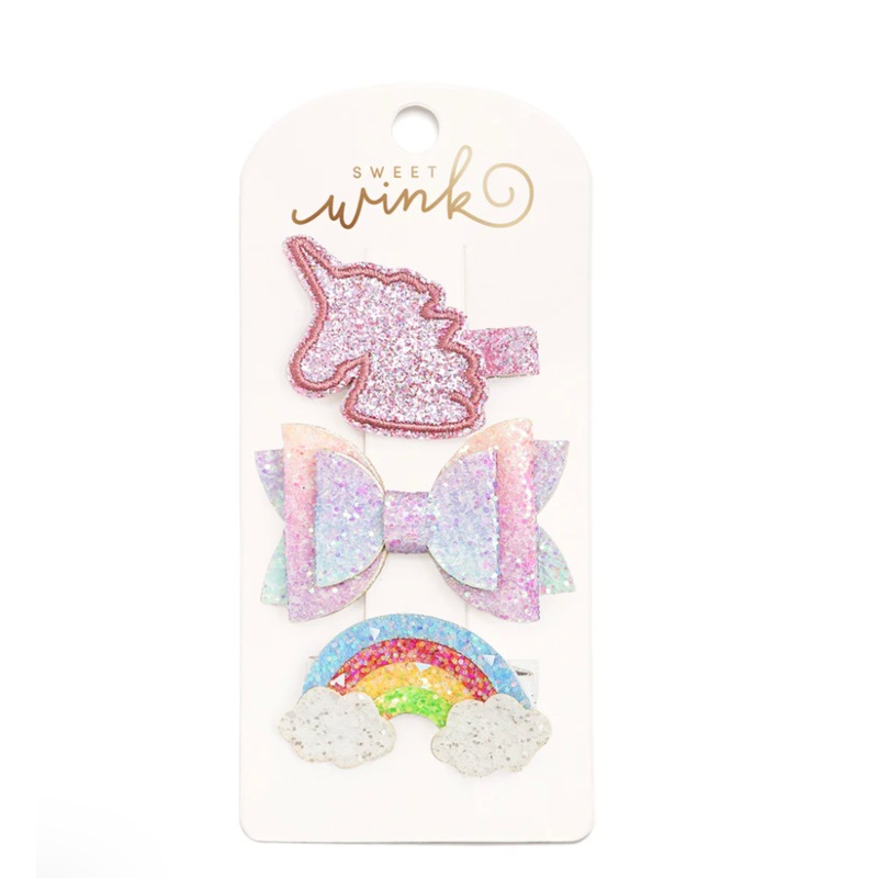 Unicorn Rainbow Clip Set