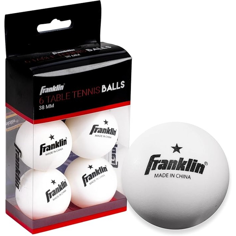 White Table Tennis Balls (6 pack)
