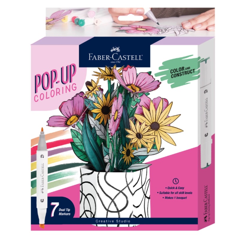 Wildflower Bunch Pop Up Coloring