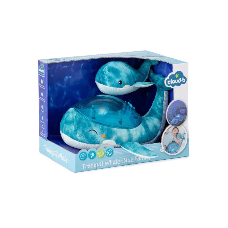 Tranquil Whale Family - Blue