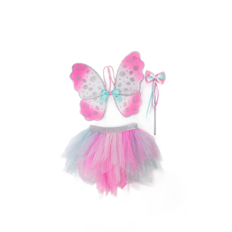 Think Mint Pink Skirt Wings Wand Size 4-6