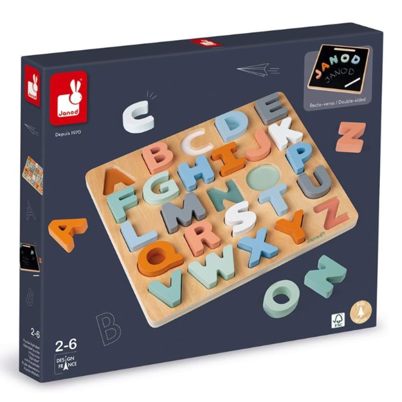 Alphabet Puzzle and Chalkboard