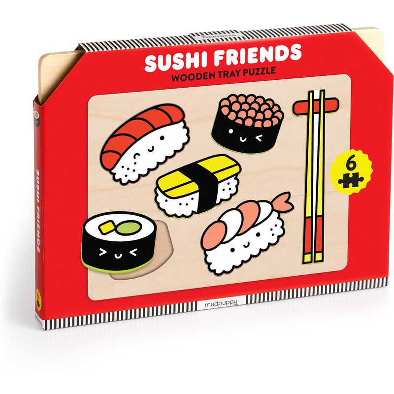 Sushi Friends Foodie Baby Wooden Tray Puzzle
