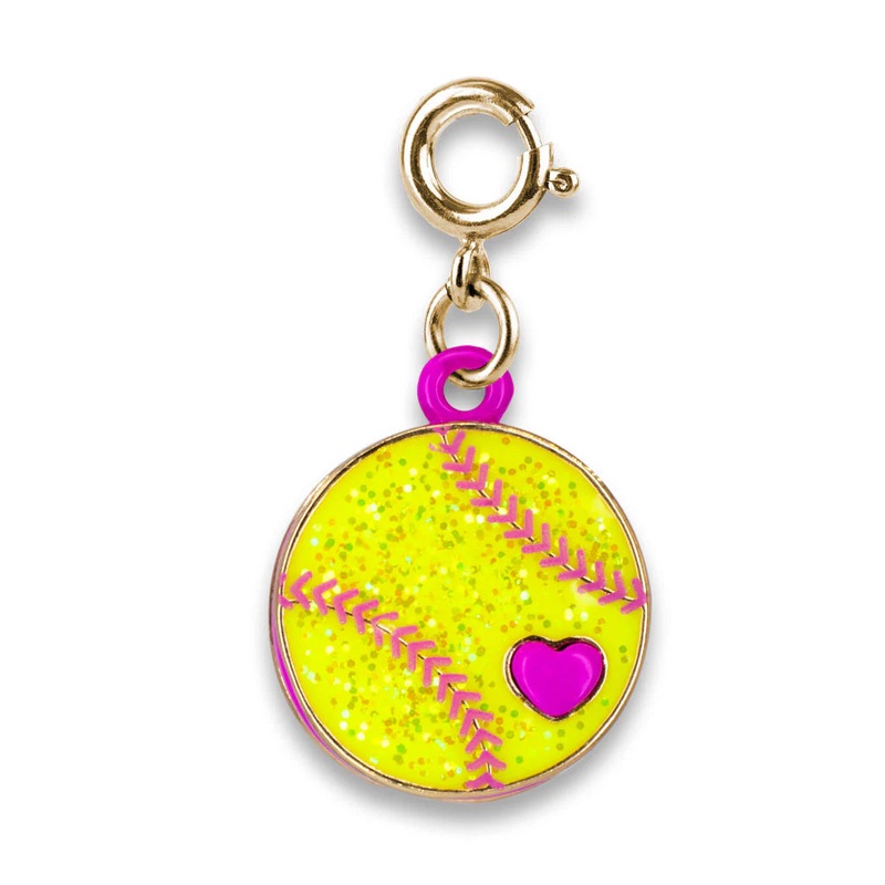 Softball Gold Charm