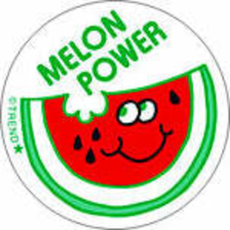 Scratch 'n Sniff Watermelon Melon Power Stickers