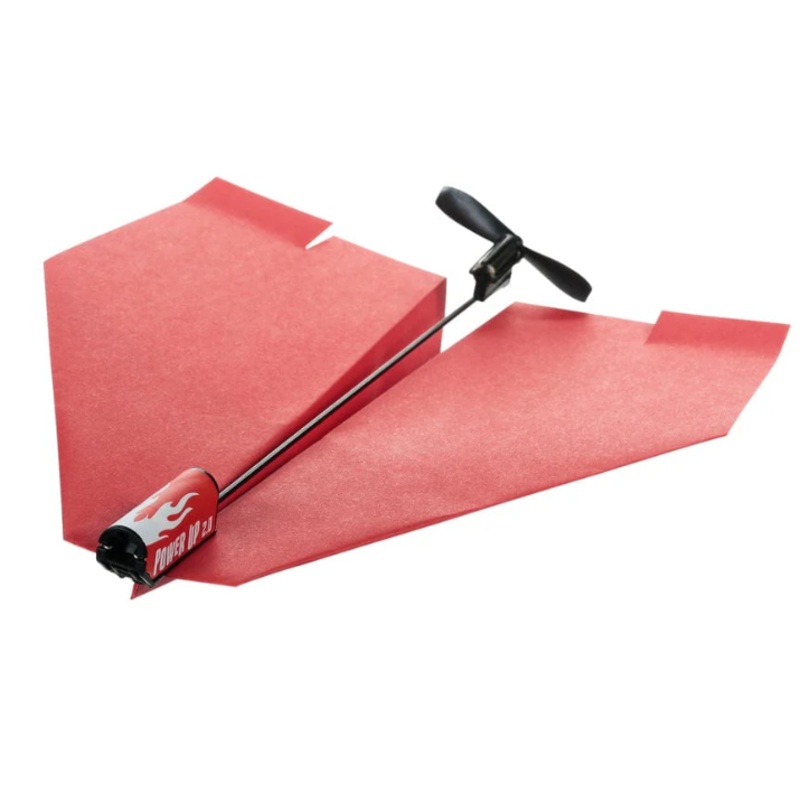 Red Powerup 2.0 Electric Paper Plane Kit