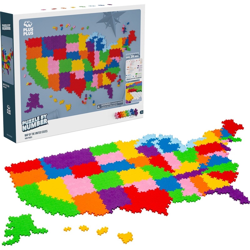 Plus-Plus Puzzle by Number - Map of the United States