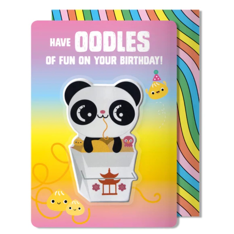 Panda Puffy Sticker Card