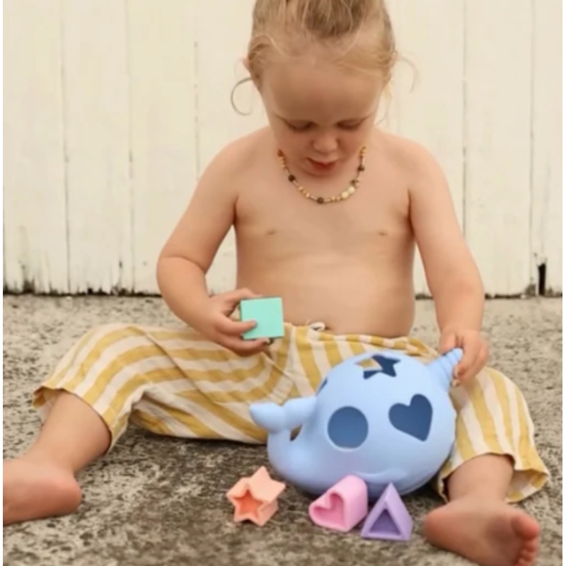 Pastel Narwhal Shape Sorter Jellystone Glo Pals