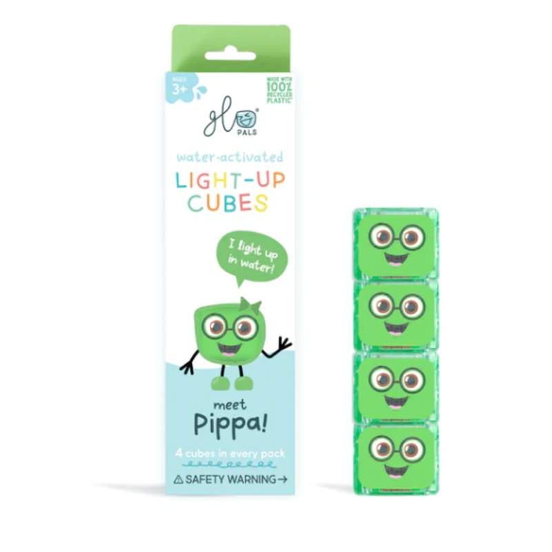 Pippa Glo Pals 4 Green Light-Up Cubes