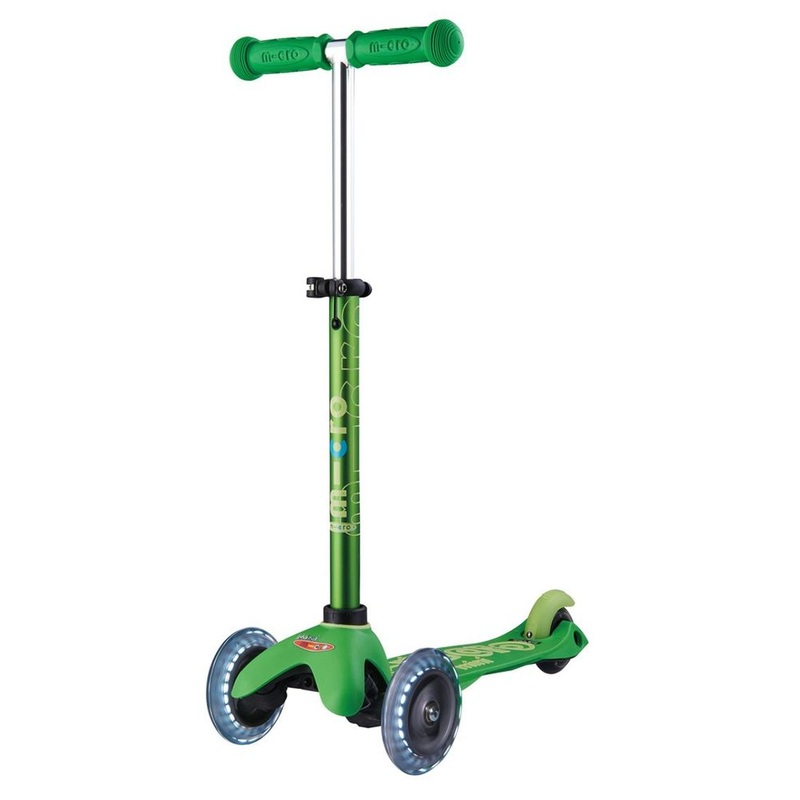 Mini Deluxe LED Green Scooter