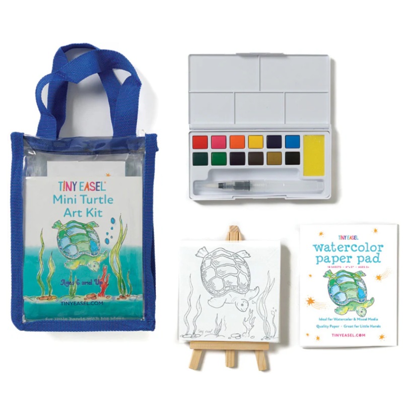 Mini Sea Turtle Art Kit Tiny Easel