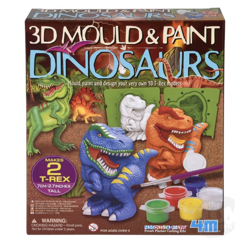 3D Mould & Paint Dinosaurs Kit