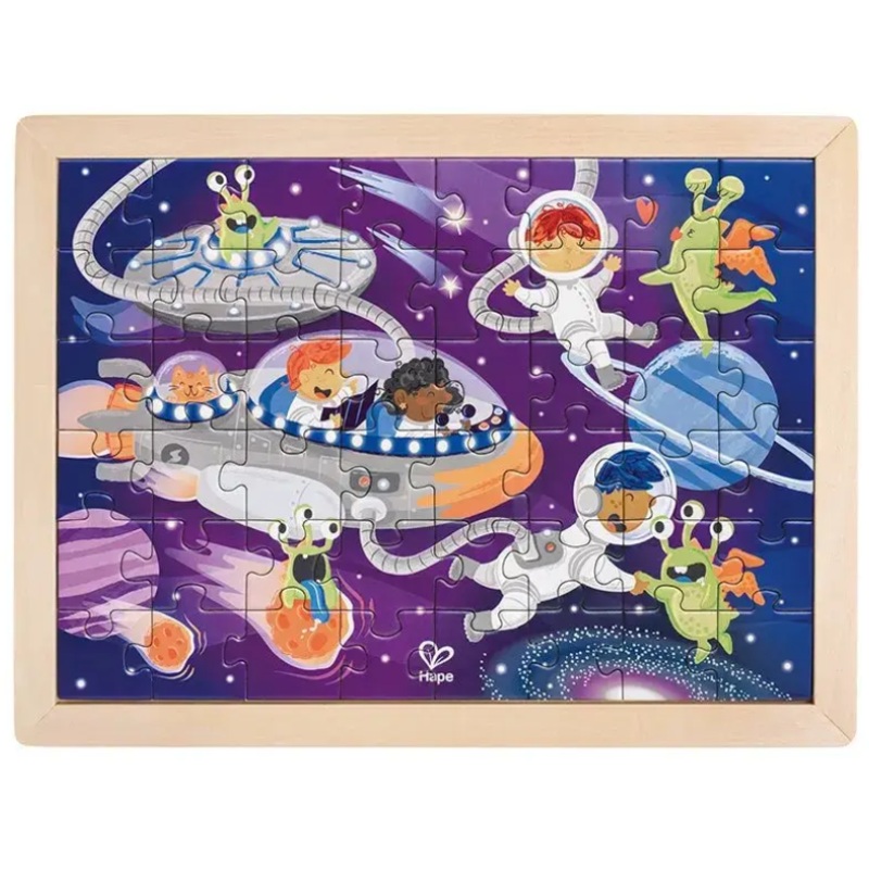 48 pc Space Friends Wood Puzzle