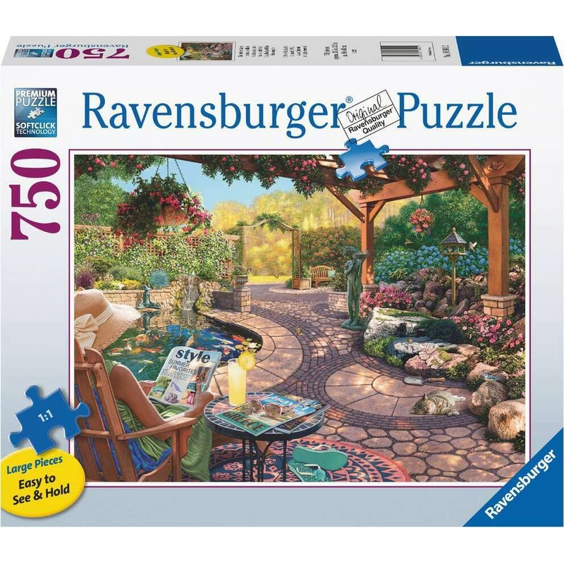 750 pc Cozy Backyard Bliss Large Format Puzzle