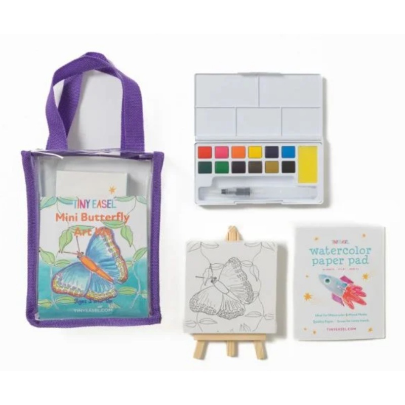 Mini Butterfly Art Kit Tiny Easel