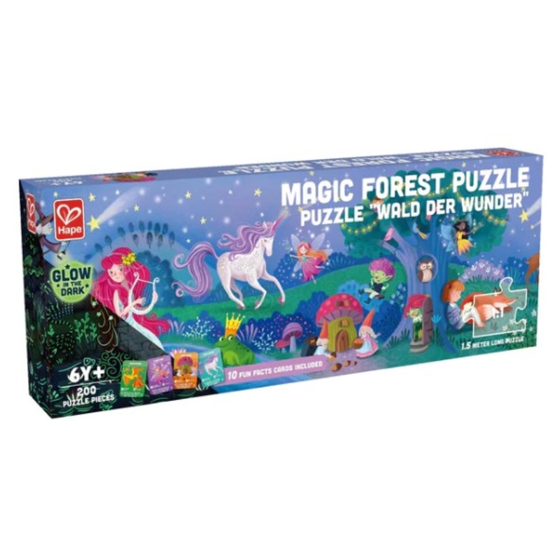 200 pc Magic Forest Glow In The Dark Floor Puzzle