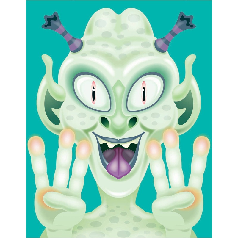 Make-a-Face Crazy Characters Sticker Pad