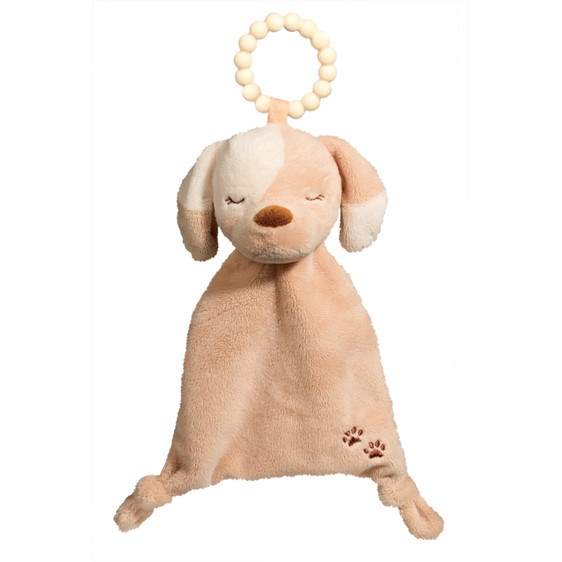 Lil Sshlumpie Teether Blankie Tan Puppy