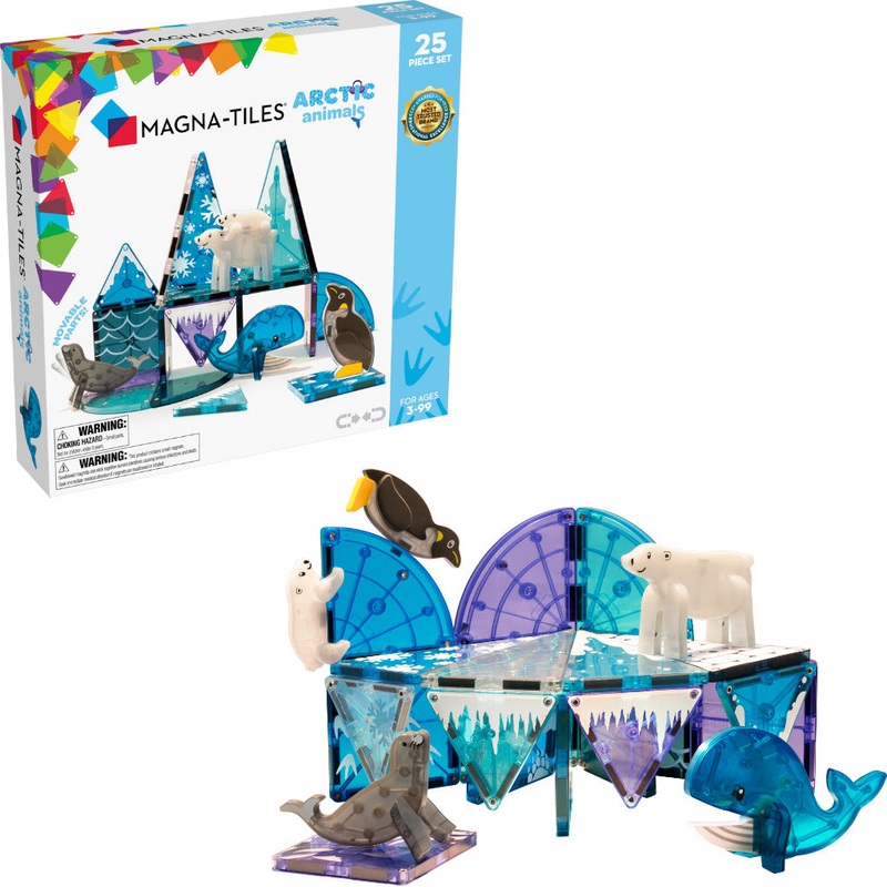 Magna-Tiles Arctic Animals 25-Piece Magnetic Construction Set