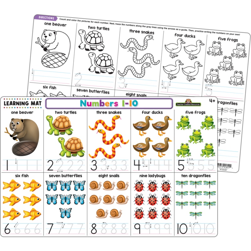 Learning Mat - Numbers 1-10