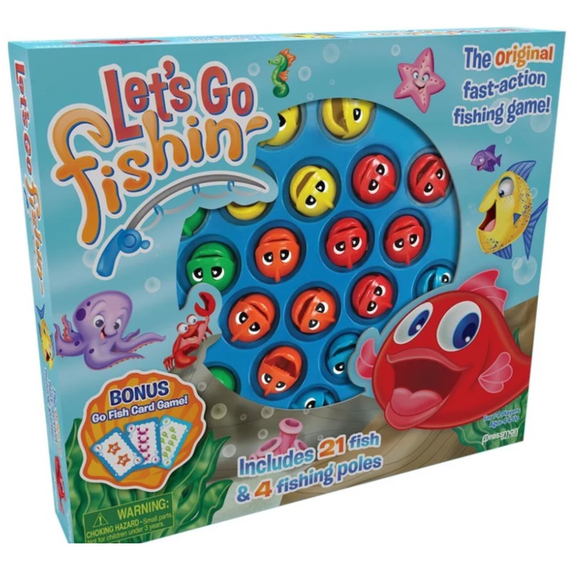 Let's Go Fishin' ft W/ Bonus Go Fish Card Game