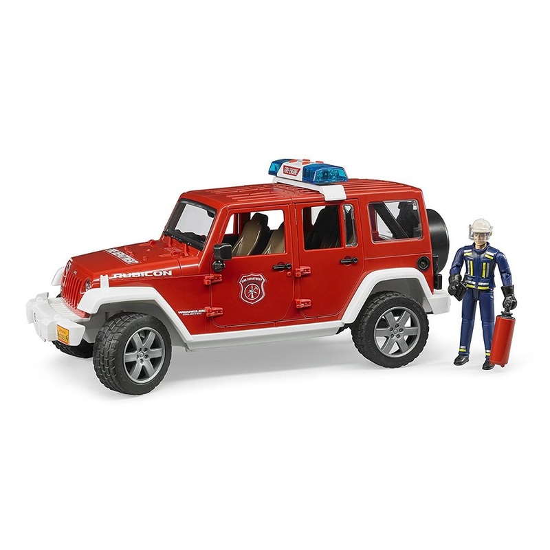 Jeep Rubicon Fire Rescue with Fireman Vehicle