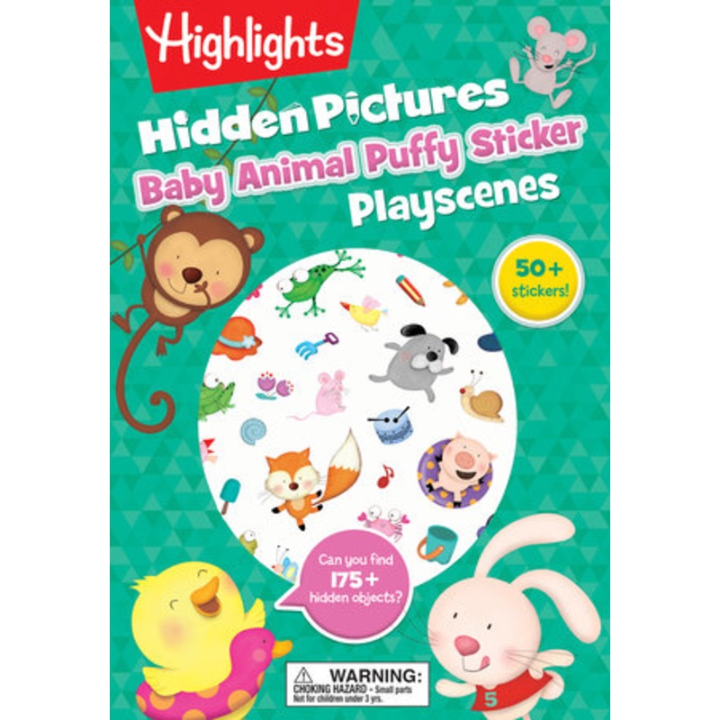 HIghlights Hidden Pictures Baby Animals Puffy Stickers