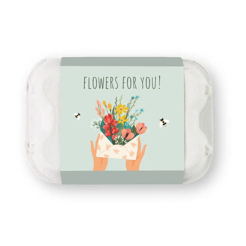 Flowers For You Egg Carton