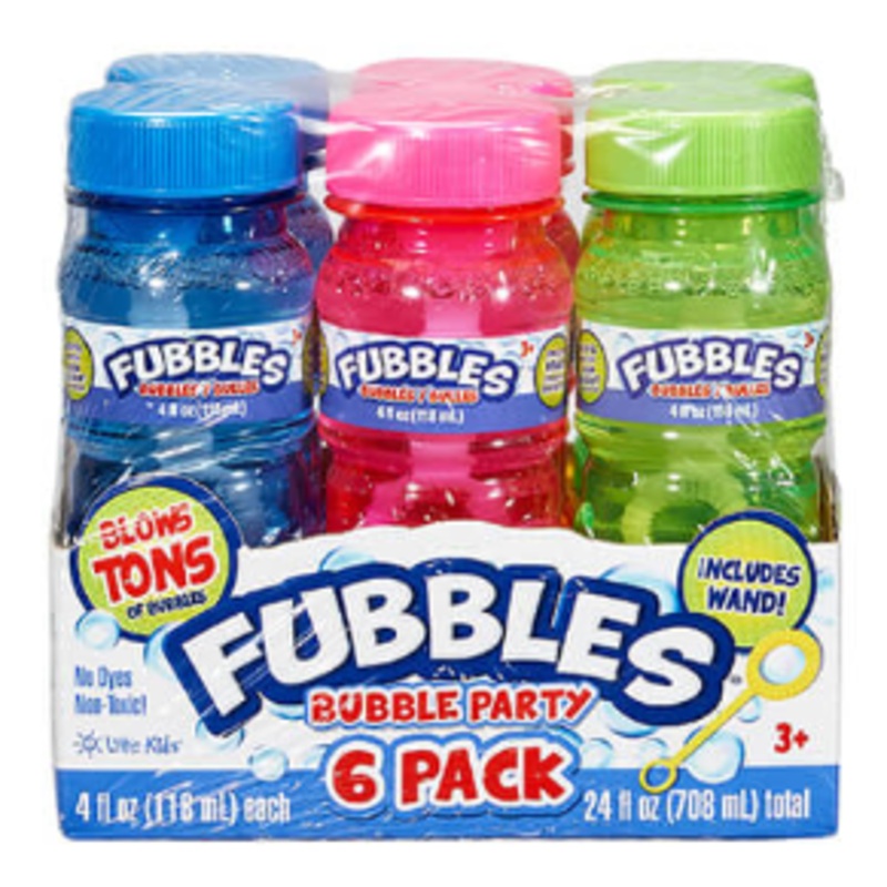 Fubbles Bubble Solution 4Oz 6 Pack