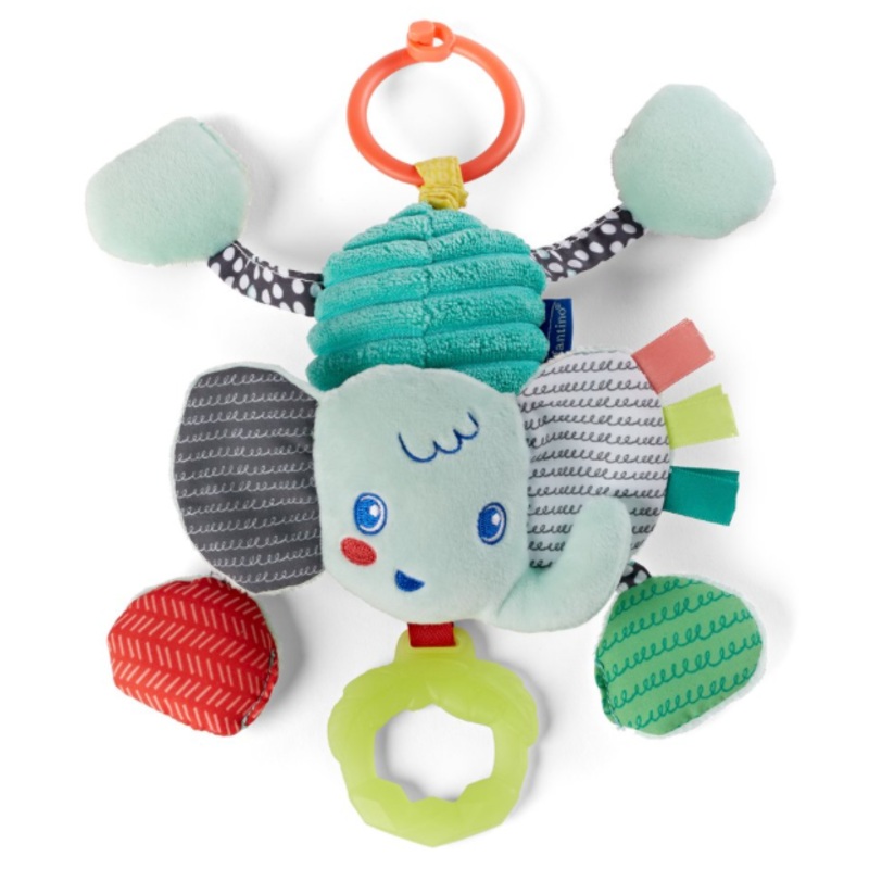 Elephant Jittery Pal Plush - Blue