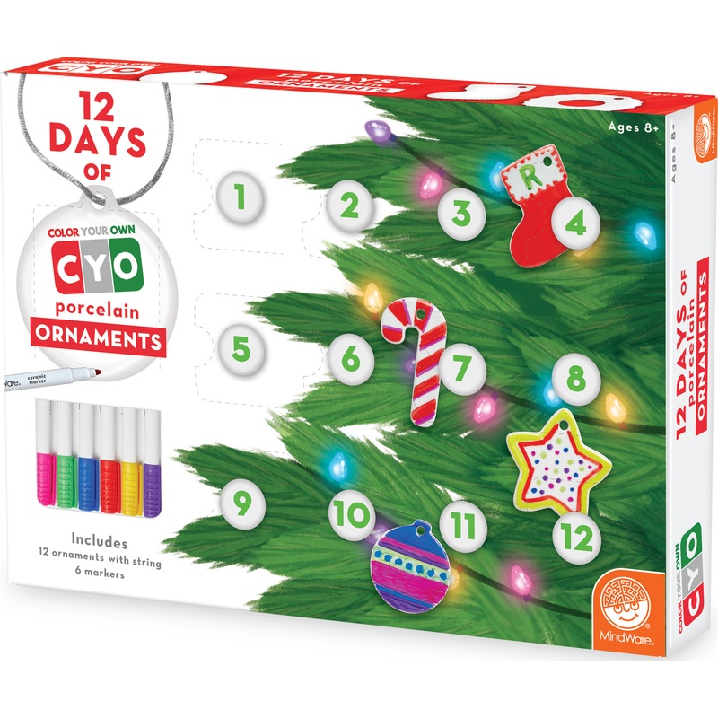 12 Days of Color Your Own Ornaments
