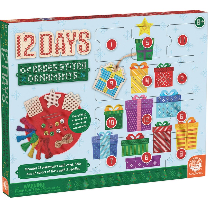 12 Days of Cross Stitch Wood Ornaments
