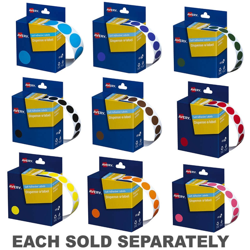 tiquettes  points auto-adhsives Avery 14 mm (1050pcs)